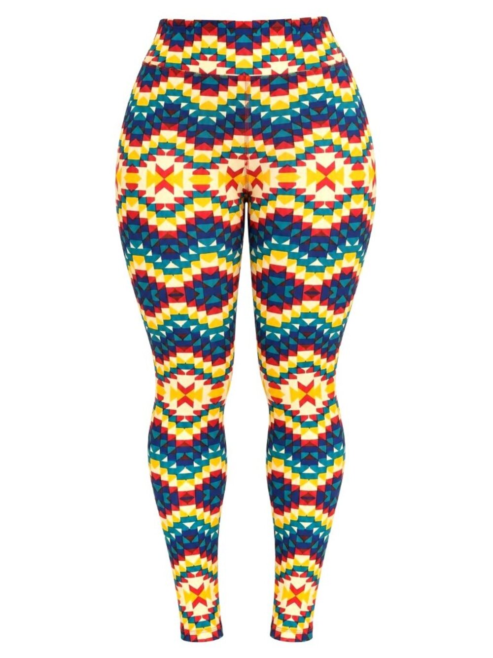 LuLaRoe TC2 Leggings Multicolor Geometric Mosaic Southwestern Print Stretch Pant
